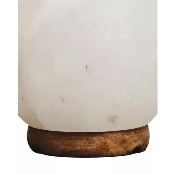 nevada Round White Natural Salt Lamp