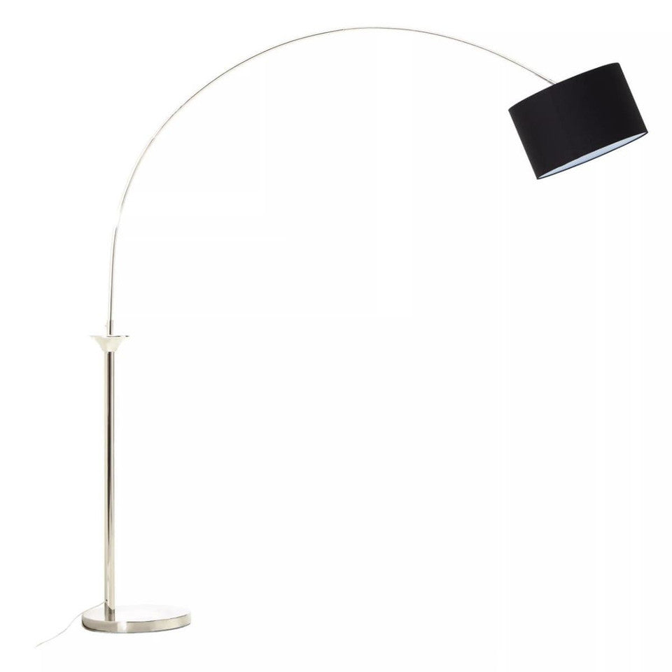 Hubase Satin Nickel Finish Metal Floor Lamp