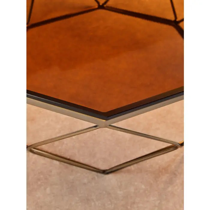 Arise Brushed Bronze Tapered Coffee Table