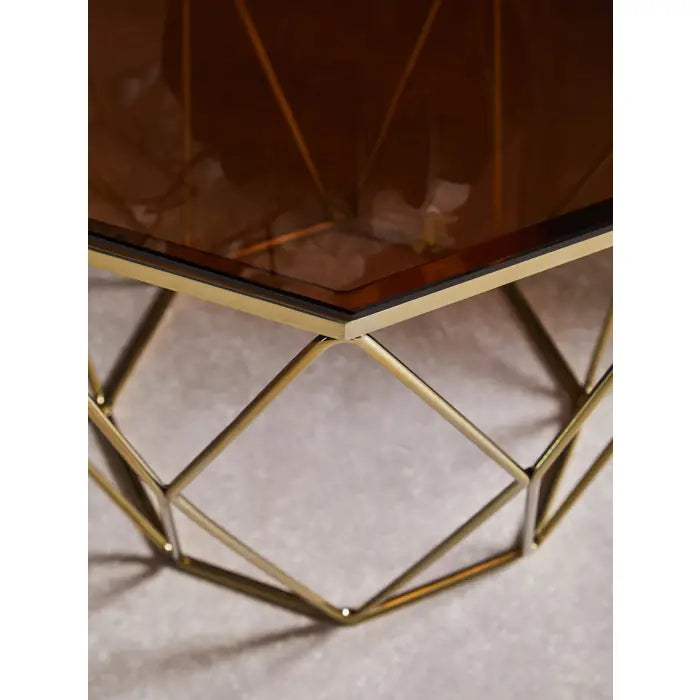 Arise Brushed Bronze Tapered Coffee Table