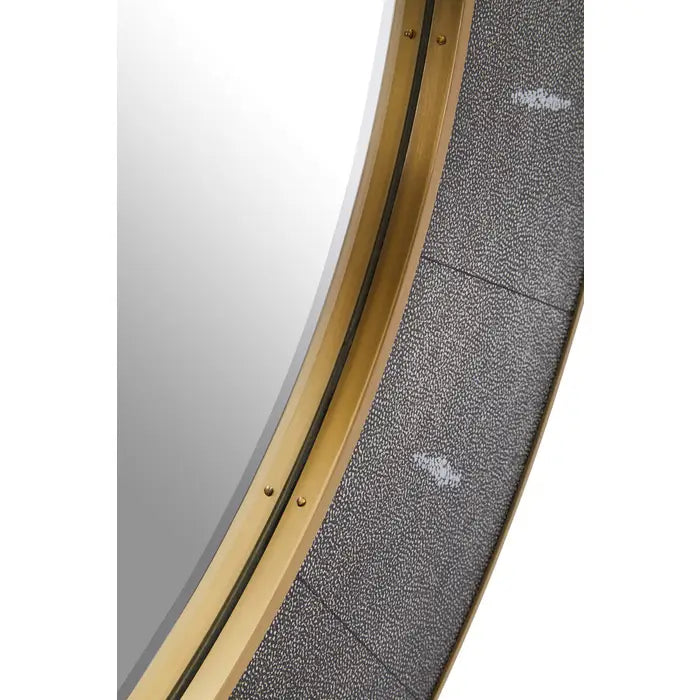 Dermon Grey Shagreen Wall Mirror