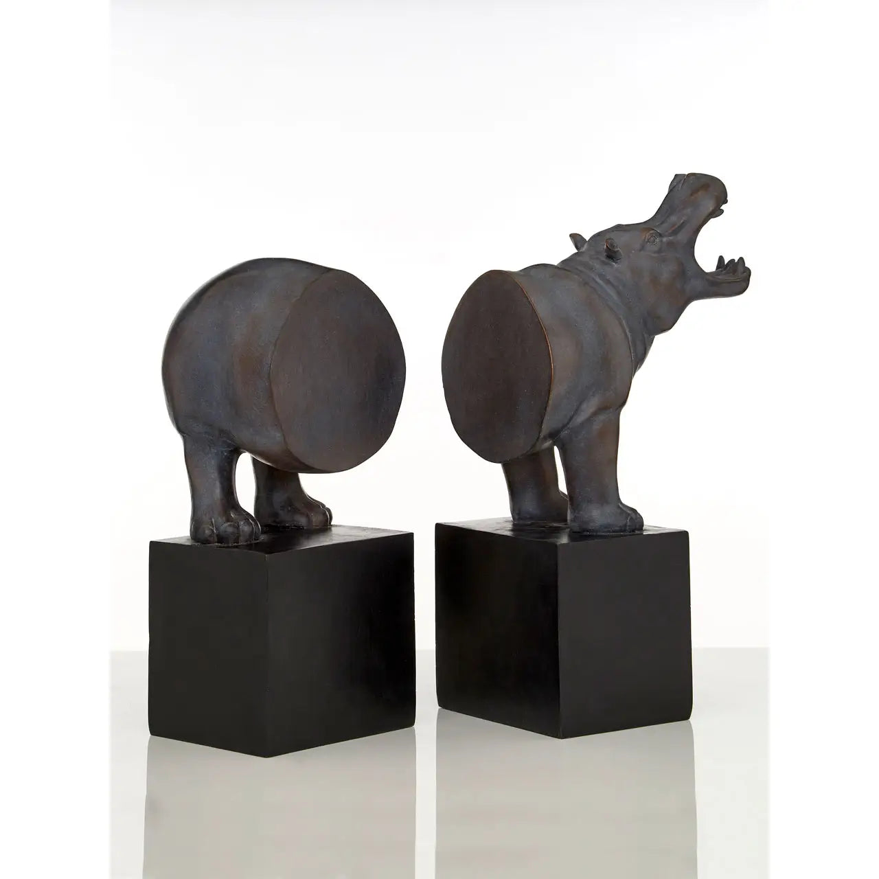 Pair of Hippo Bookends