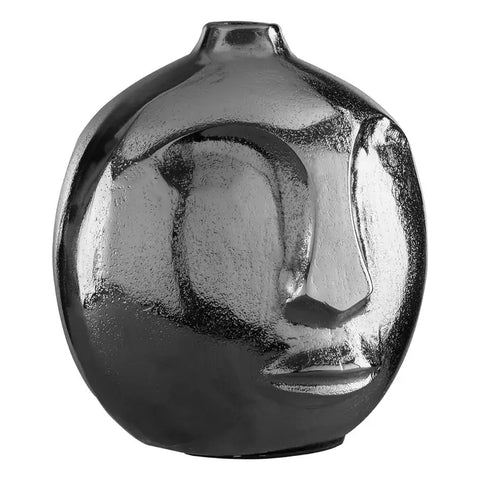 Visca Small Silver Finish Round Vase