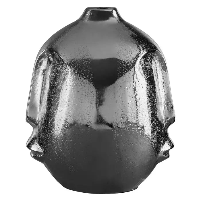 Visca Small Silver Finish Round Vase