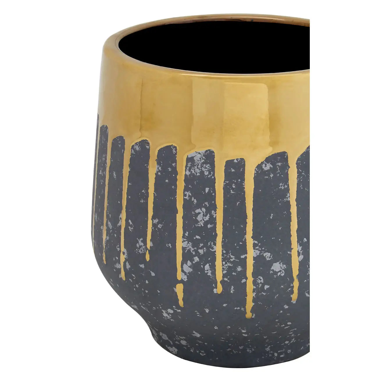 Cyprus Grey and Gold Finish Planter