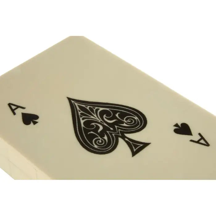 Chestnut Games Cream and Black Double Card Box with Playing Cards