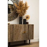 Akola Small Metal Vase in Black and Gold