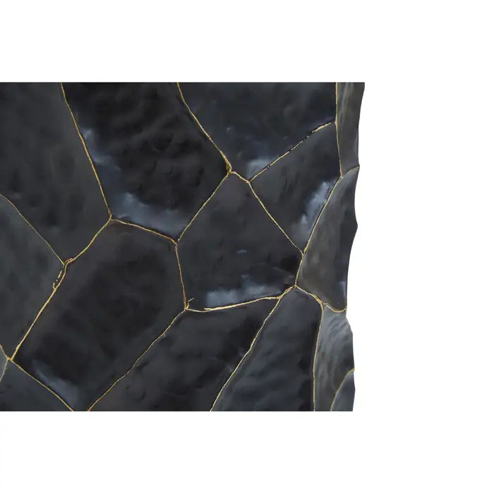 Akita Small Metal Vase in Black and Gold