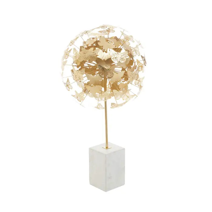 Merino Gold Finish Butterfly Sculpture