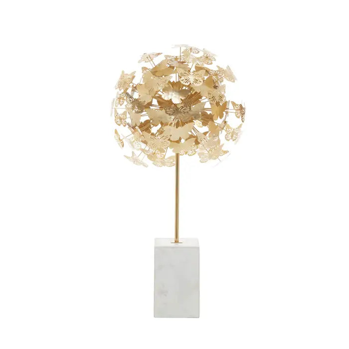 Merino Gold Finish Butterfly Sculpture