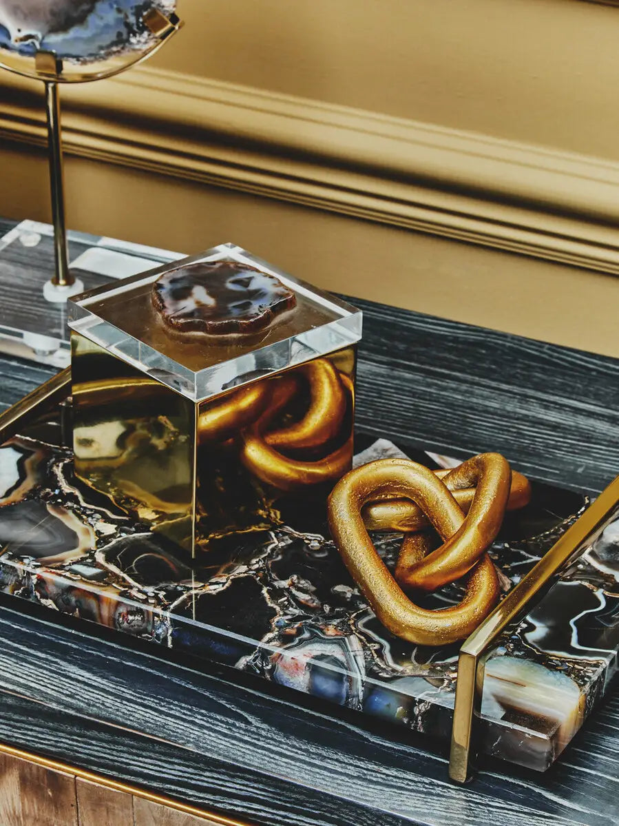 Prince Small Gold Aluminium Chain Sculpture