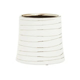 Haldis Small White Silver Ceramic Planter