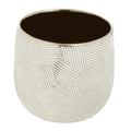 Honda Large White Silver Ceramic Planter