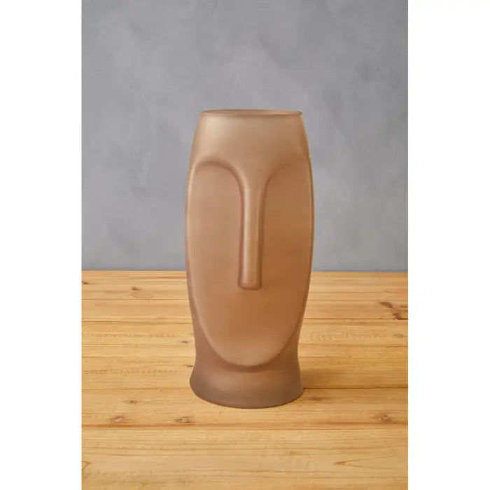 Visca Large Smoked Grey Glass Vase