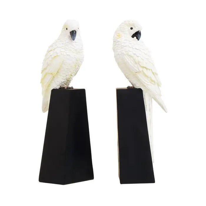Set Of Two Parrot Bookends