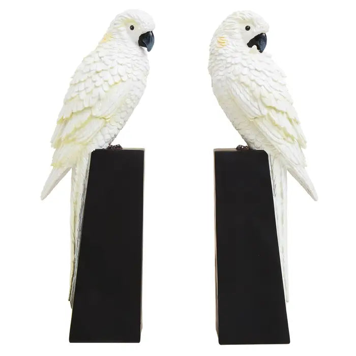 Set Of Two Parrot Bookends