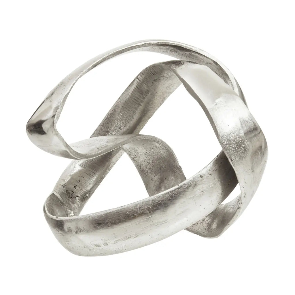 Prince Silver Finish Knot Sculpture