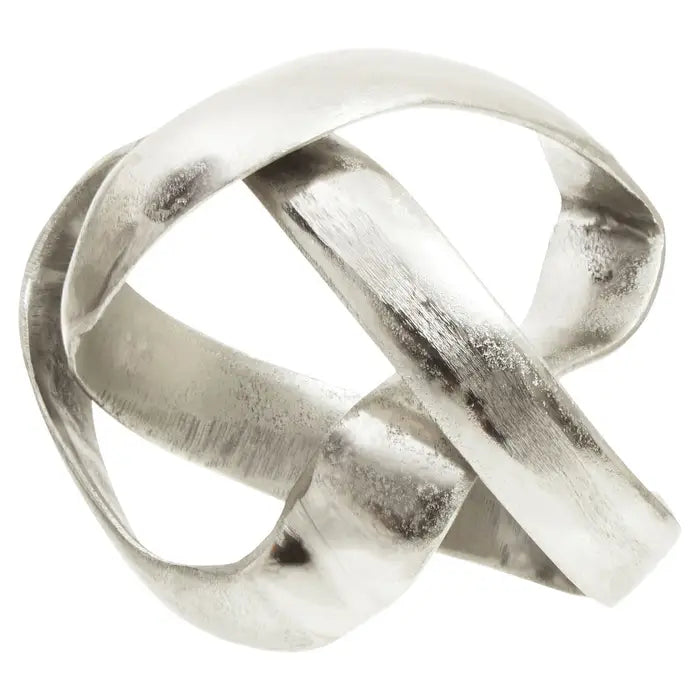 Prince Silver Finish Knot Sculpture