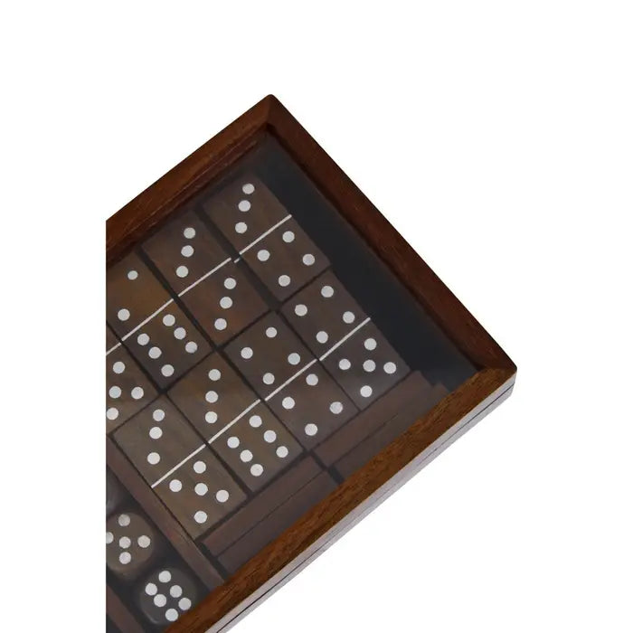 Chestnut Games Brown Sheesham Wood Multi Game Set