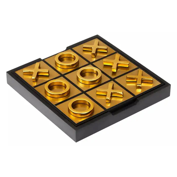 Chestnut Games Black And Gold Noughts and Crosses