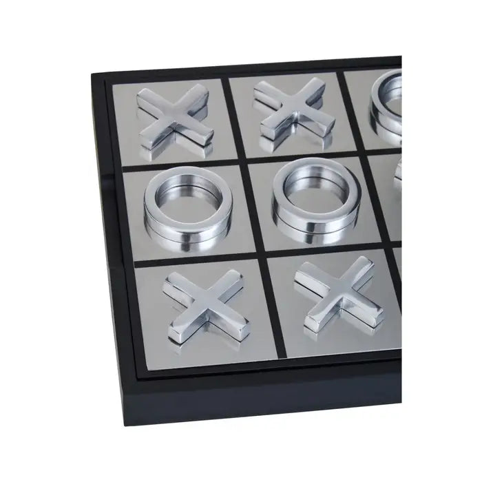 Chestnut Games Black and Silver Noughts And Crosses