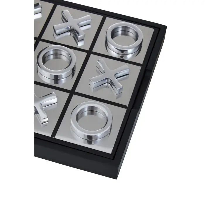 Chestnut Games Black and Silver Noughts And Crosses