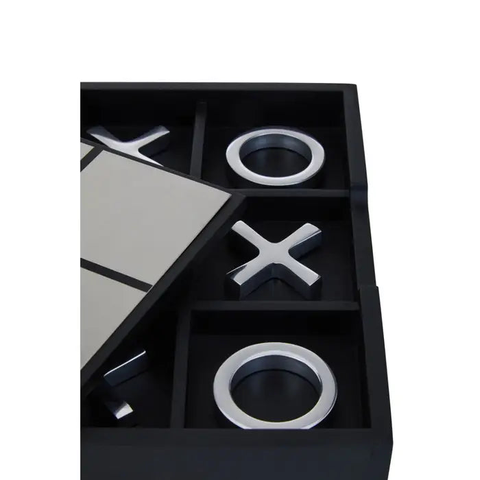 Chestnut Games Black and Silver Noughts And Crosses