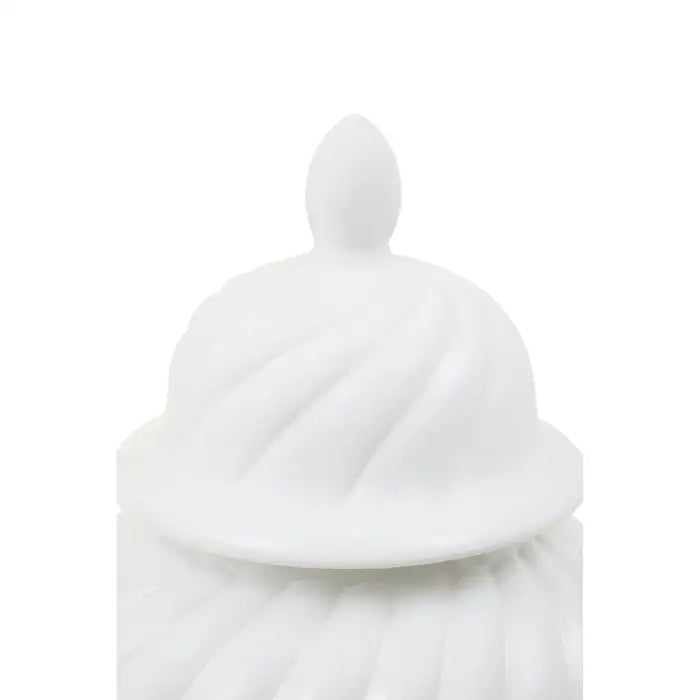 Damian Small Ceramic White Jar