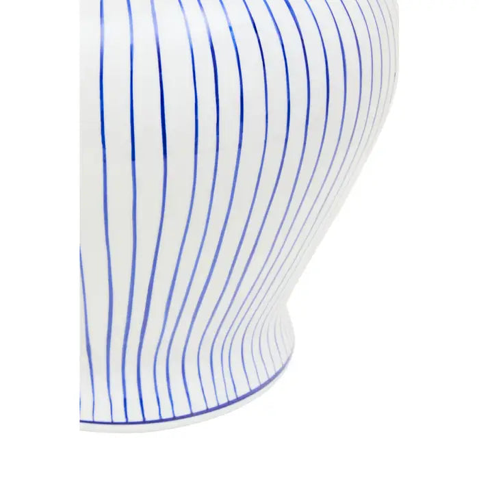 Damian Large White And Blue Ceramic Jar
