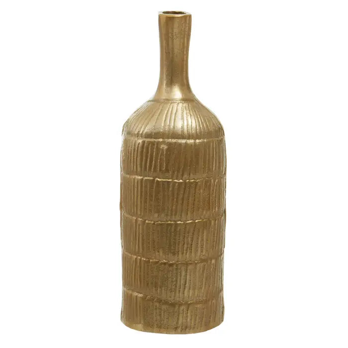 Denver Small Gold Finish Bottle Vase