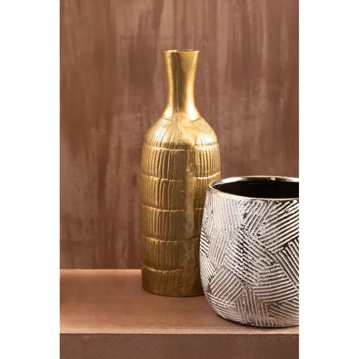 Denver Small Gold Finish Bottle Vase