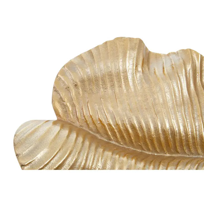 Prance Gold Finish Aluminium Leaf Dish