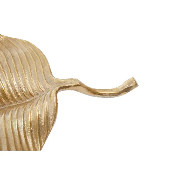 Prance Gold Finish Aluminium Leaf Dish