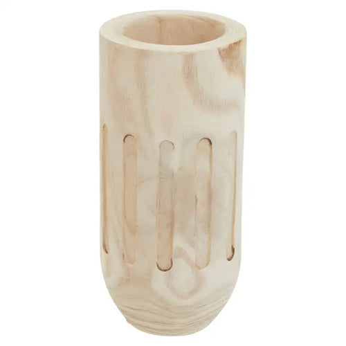 Abuja Natural Engraved Wooden Vase.