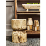 Arlo Large Wooden Engraved Vase