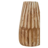 Arlo Large Wooden Engraved Vase