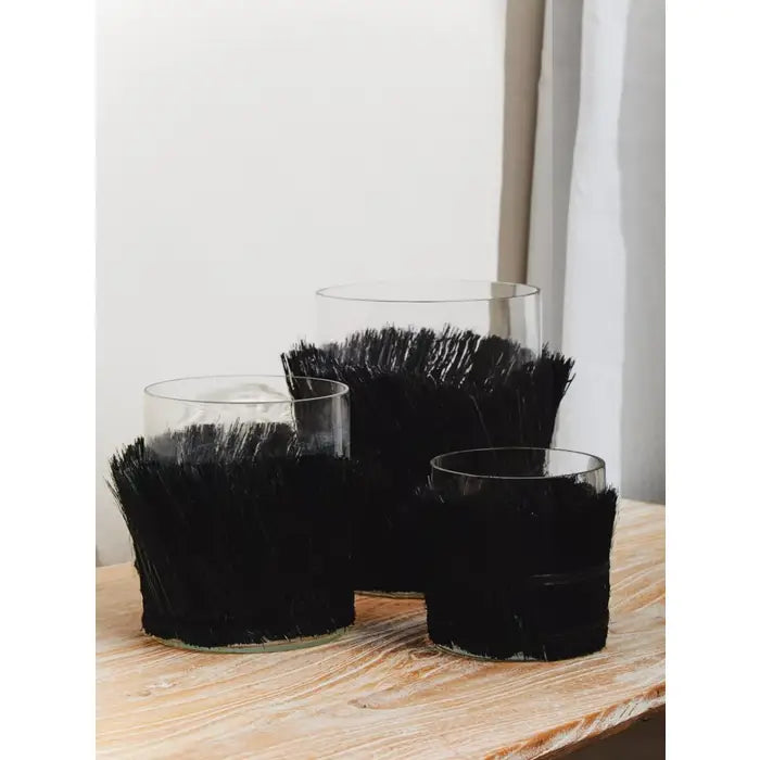 Kuba Black Small Candle Holder