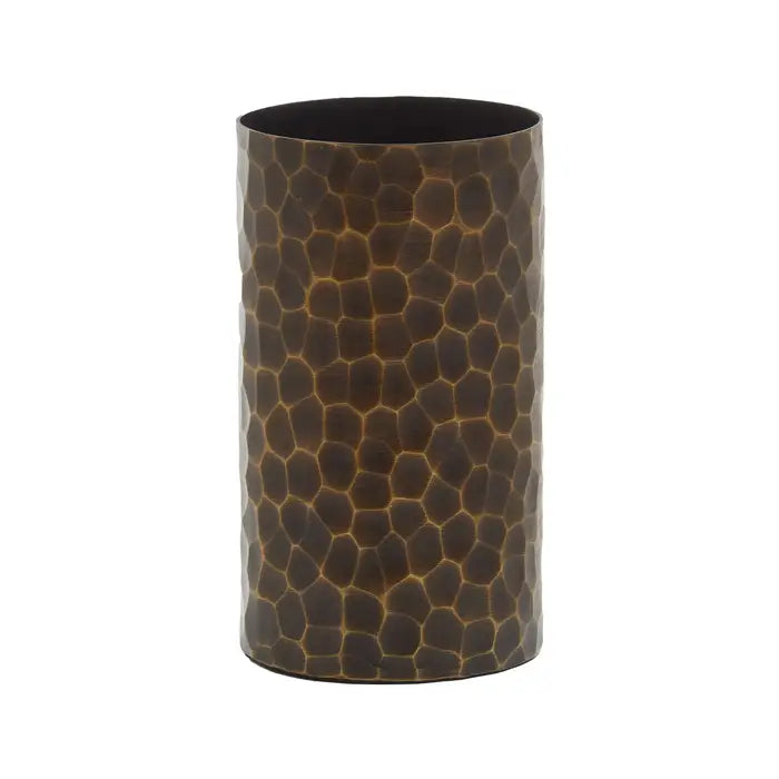 Akita Small Antique Gold Metal Vase