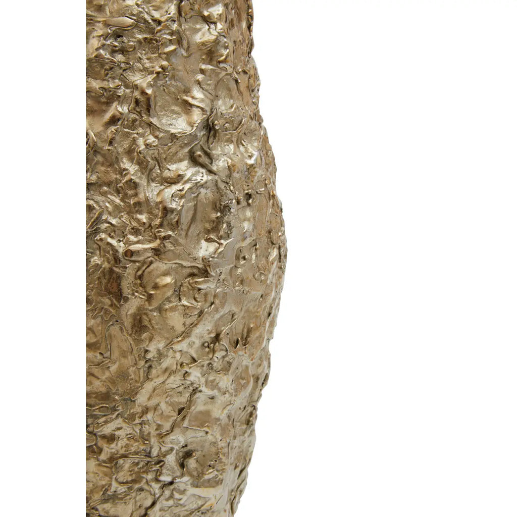 Akita Small Gold Textured Metal Vase