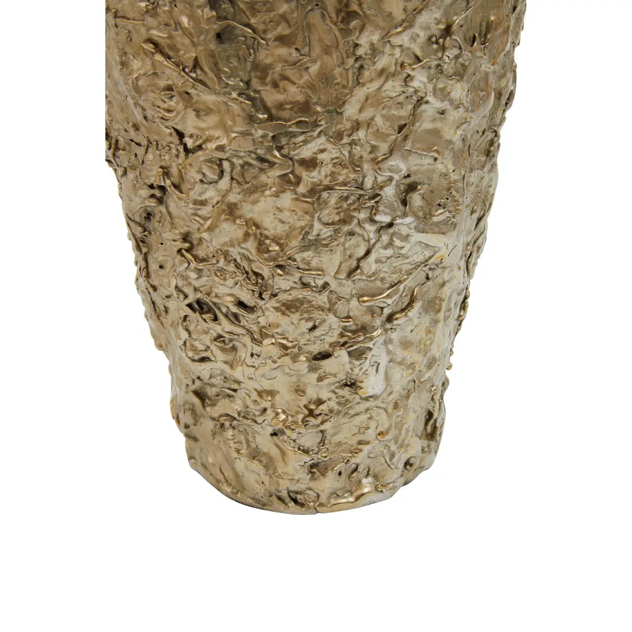 Akita Small Gold Textured Metal Vase