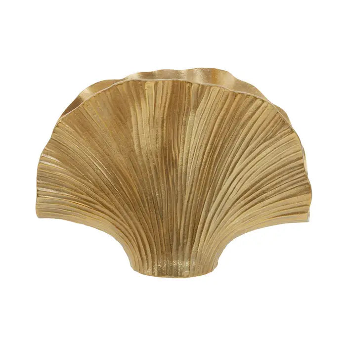 Donna Large Gold Finish Ginko Vase