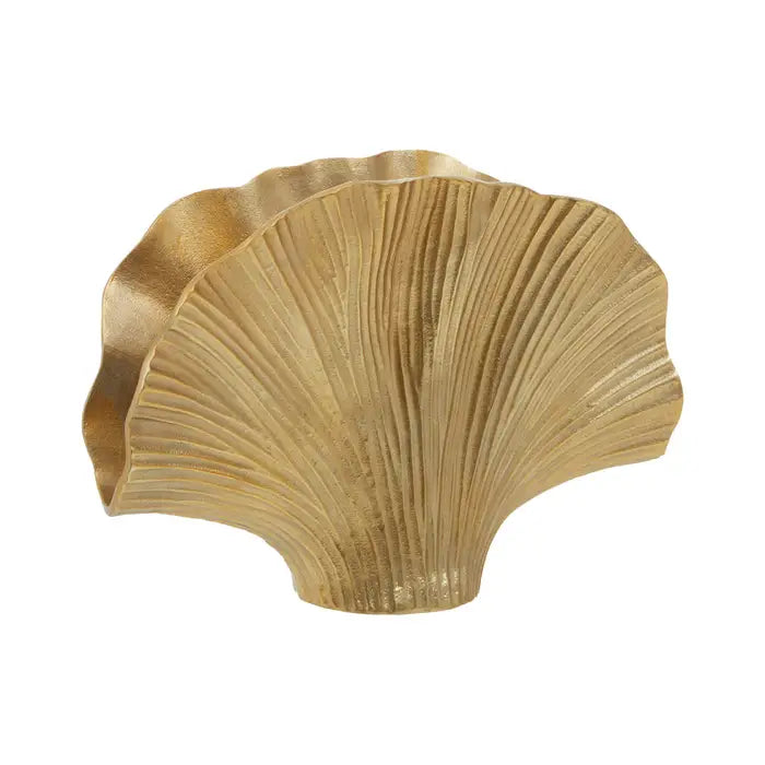 Donna Large Gold Finish Ginko Vase