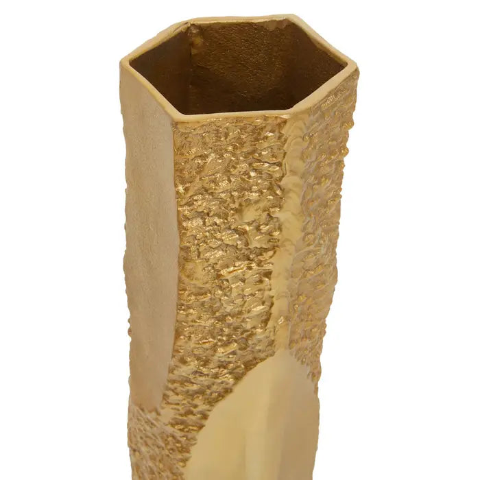 Dacia Small Gold Textured Vase
