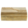 Dacia Gold Finish Textured Trinket Box