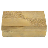 Dacia Gold Finish Textured Trinket Box