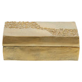 Dacia Gold Finish Textured Trinket Box