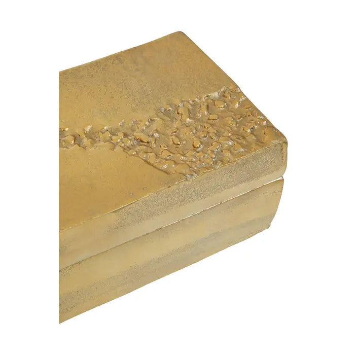 Dacia Gold Finish Textured Trinket Box