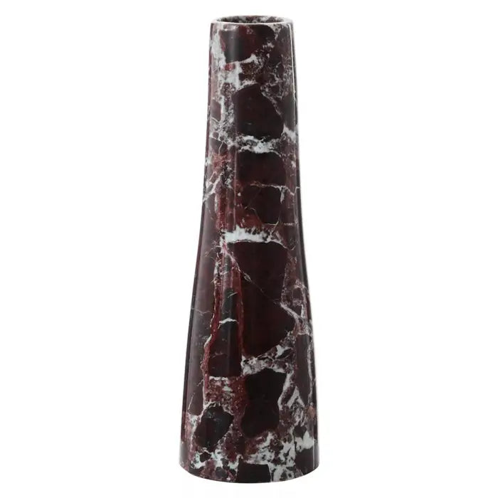 Sally Red Marble Tapered Vase