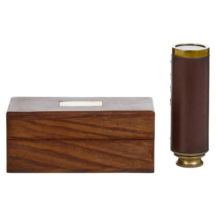 Chestnut Brown Leather Effect Telescope
