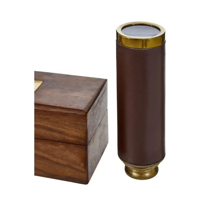 Chestnut Brown Leather Effect Telescope